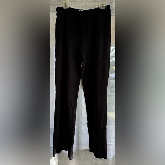 Lanston Black Wide Leg Drawstring Pant Size Medium - Picture 3 of 9